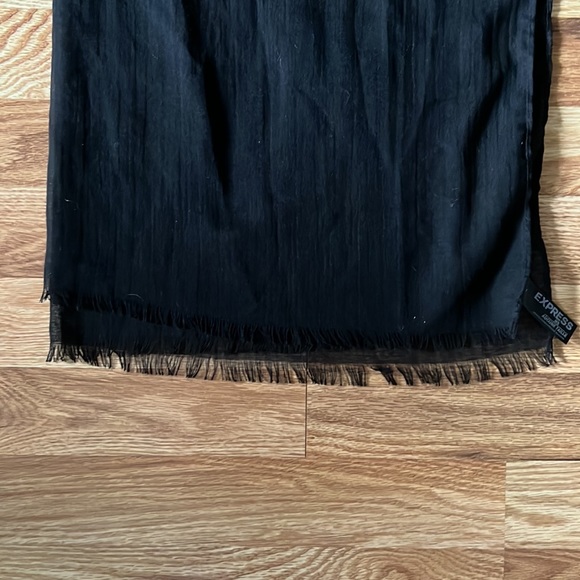 Black EXPRESS Scarf | Gently Used, Polyester - Picture 2 of 4
